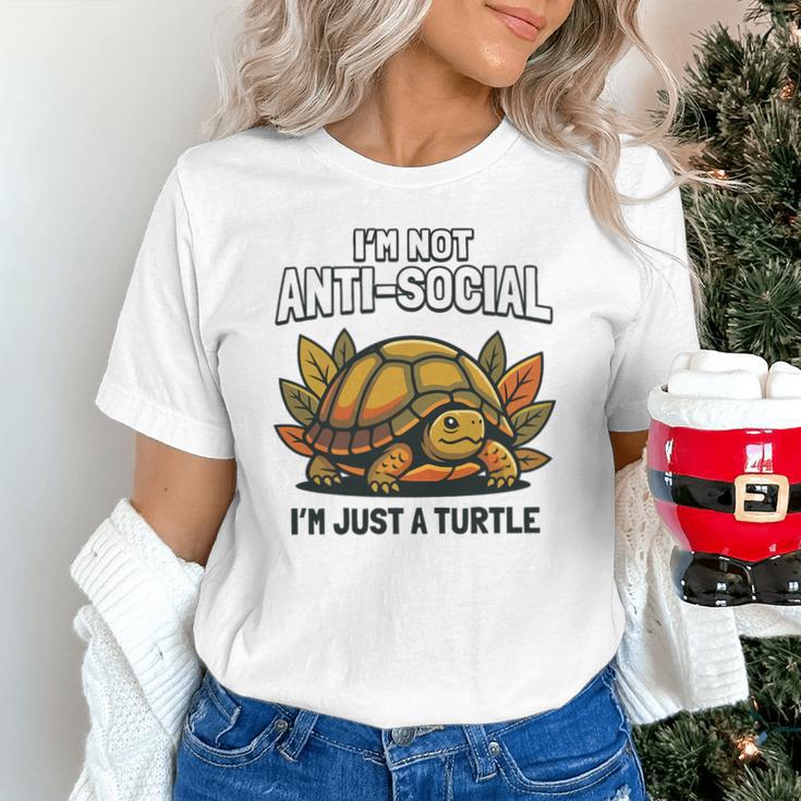 Not Anti Social Im Just A Turtle Sarcastic Introvert Humor Premium Tri-Blend Unisex T-Shirt Not Anti Social Im Just A Turtle Sarcastic Introvert Humor Premium Tri-Blend Unisex T-Shirt