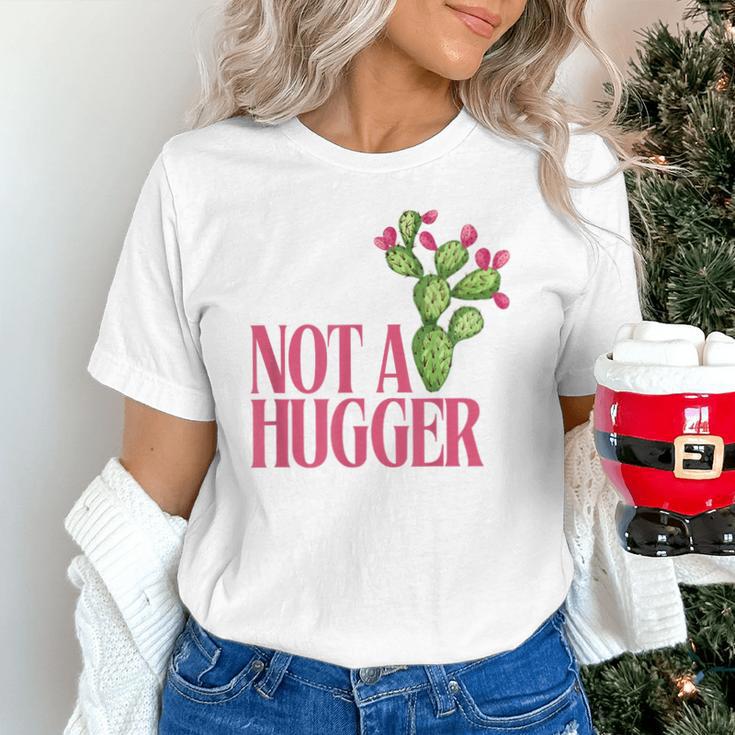 Not a Hugger Sarcastic Introvert Cactus Theme Women Unisex T-Shirt