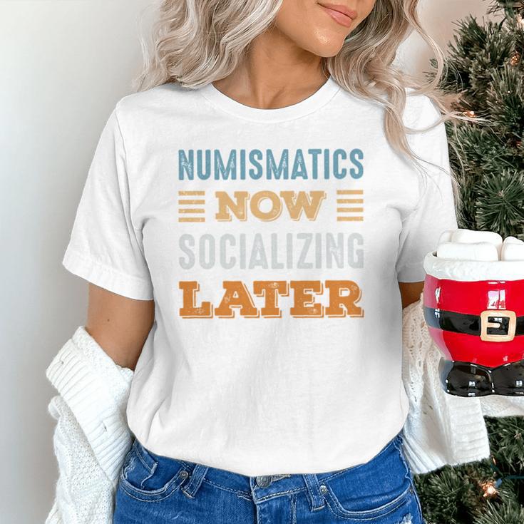 Numismatics Now Minimal Socializing Introvert Vintage Unisex T-Shirt