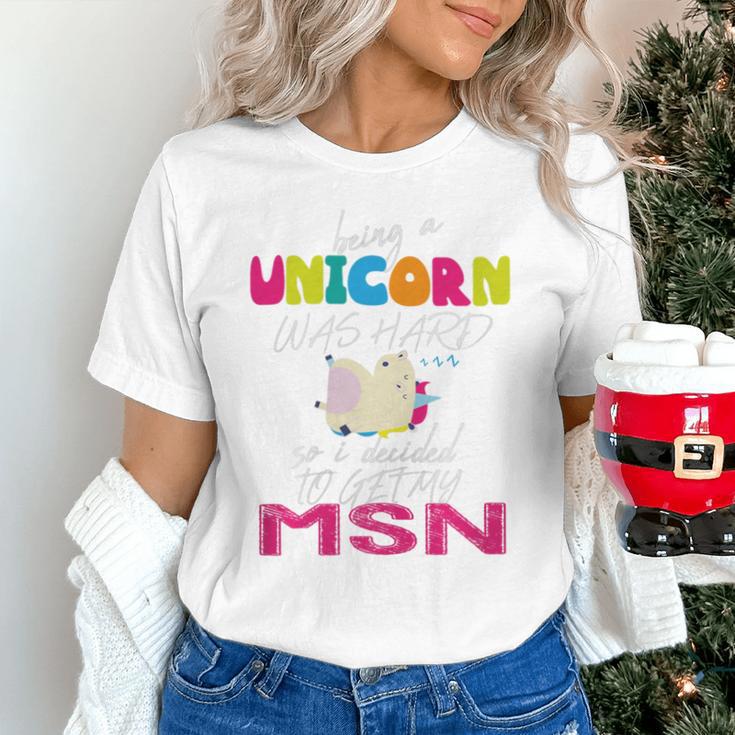Nurse MSN Graduation Unicorn T-Shirt Nursing School Unisex T-Shirt