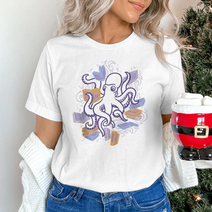Octopus Book Reader Unisex T-Shirt