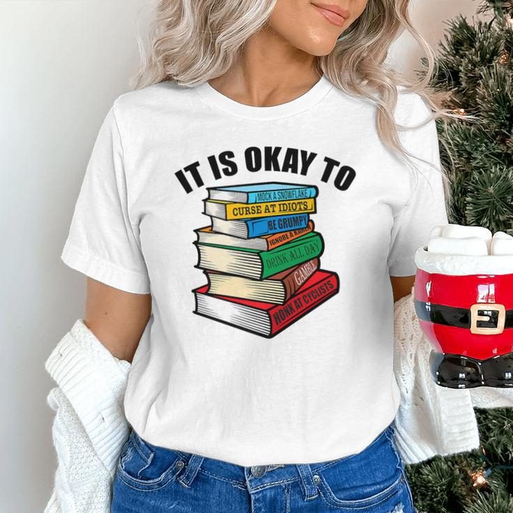 It Is Okay To Be a Grumpy Old Man Book Lover Premium Unisex T-Shirt