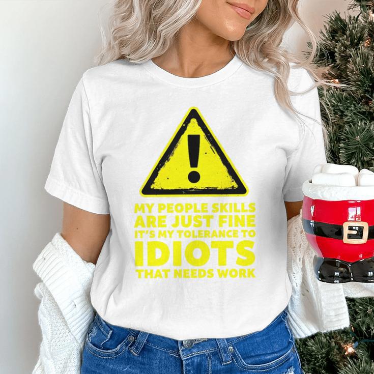 My People Skills Are Just Fine Sarcastic Introvert Premium Tri-Blend Unisex T-Shirt