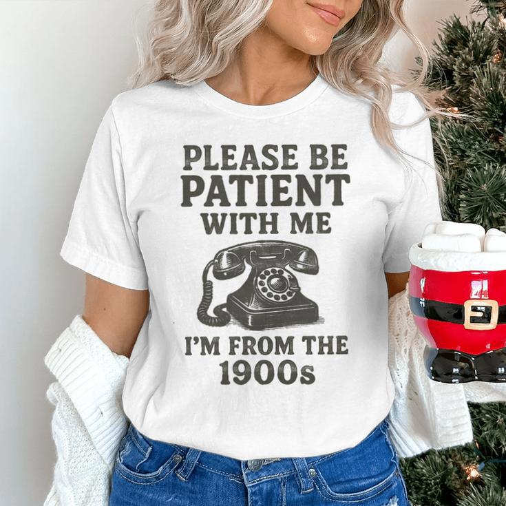 Please Be Patient With Me I'm From The 1900s Funny Premium Tri-Blend Unisex T-Shirt