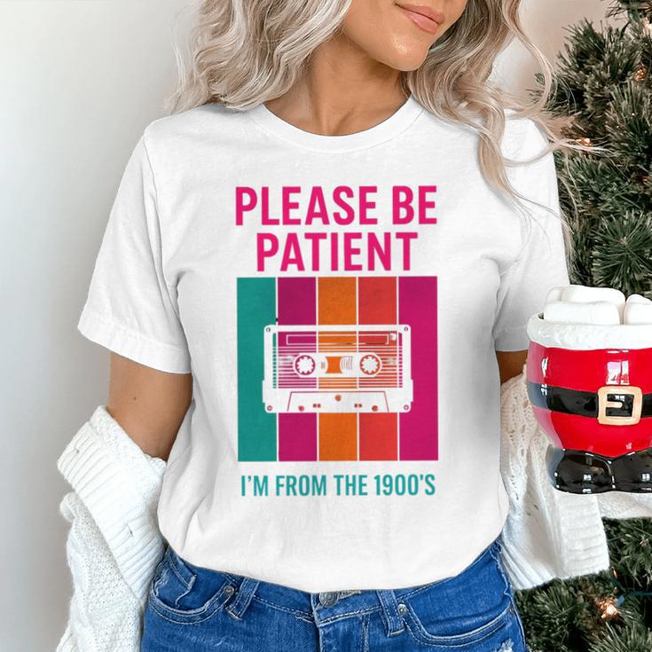 Please Be Patient I'm From The 1900s Retro Cassette Tape Premium Tri-Blend Unisex T-Shirt