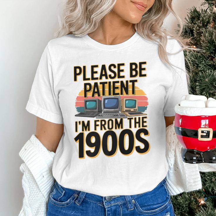 Please Be Patient I'm From The 1900s Retro Computer Premium Unisex T-Shirt Please Be Patient I'm From The 1900s Retro Computer Premium Unisex T-Shirt