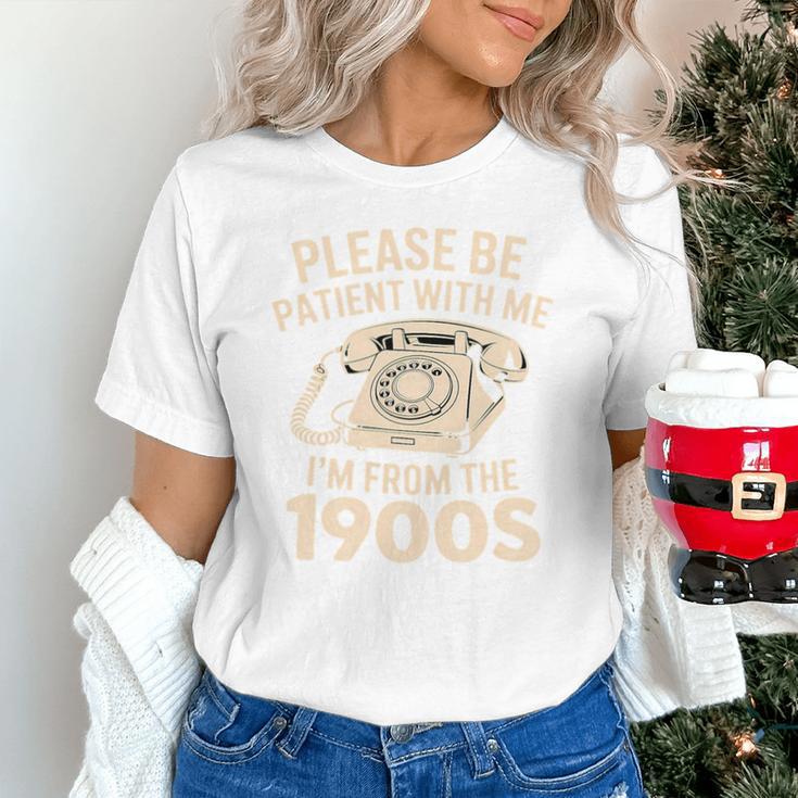 Please Be Patient With Me I'm From The 1900s Retro Humor Premium Tri-Blend Unisex T-Shirt