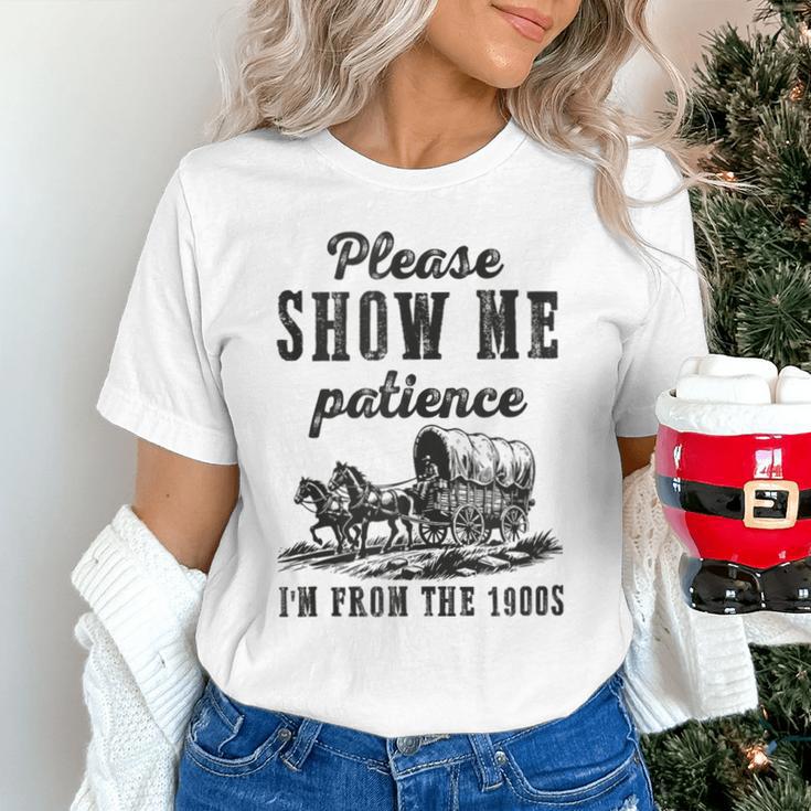 Please Show Me Patience I'm From The 1900s Vintage Horse Unisex T-Shirt