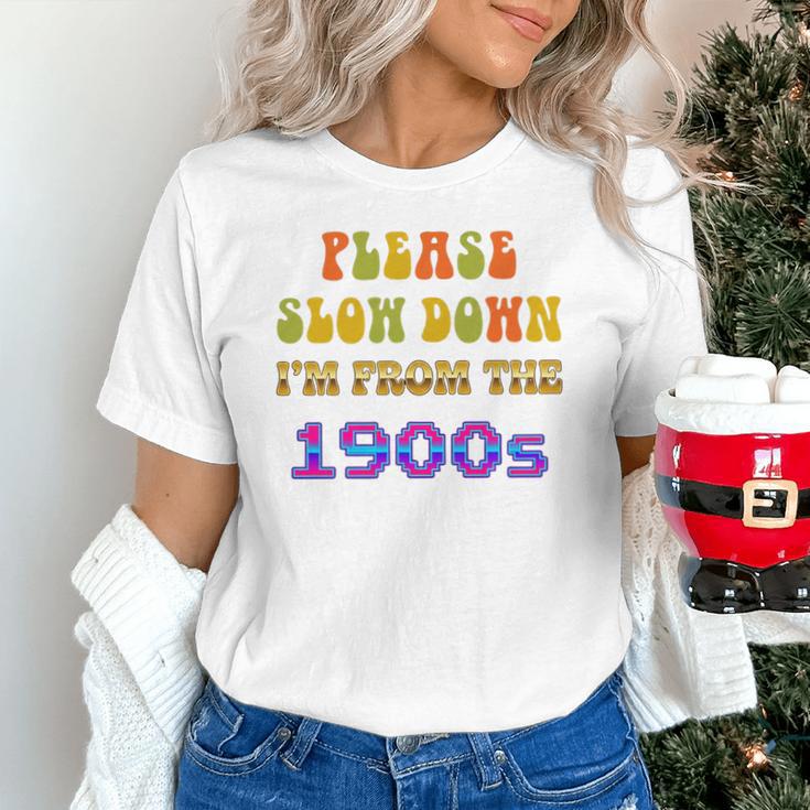 Please Slow Down I'm From The 1900s Retro Vintage 70 Premium Tri-Blend Unisex T-Shirt