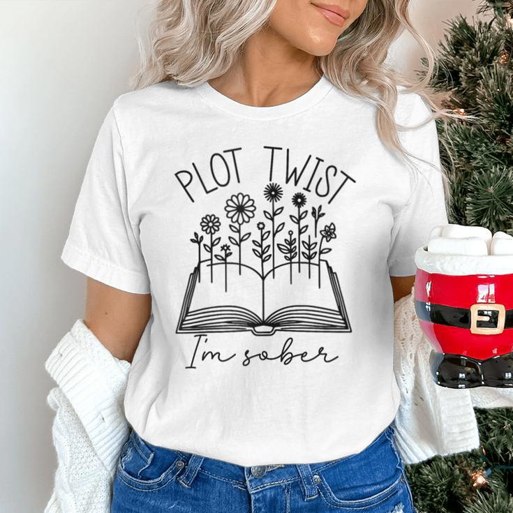 Plot Twist I'm Sober Women's Sobriety Book Reading Literary Unisex T-Shirt Plot Twist I'm Sober Women's Sobriety Book Reading Literary Unisex T-Shirt