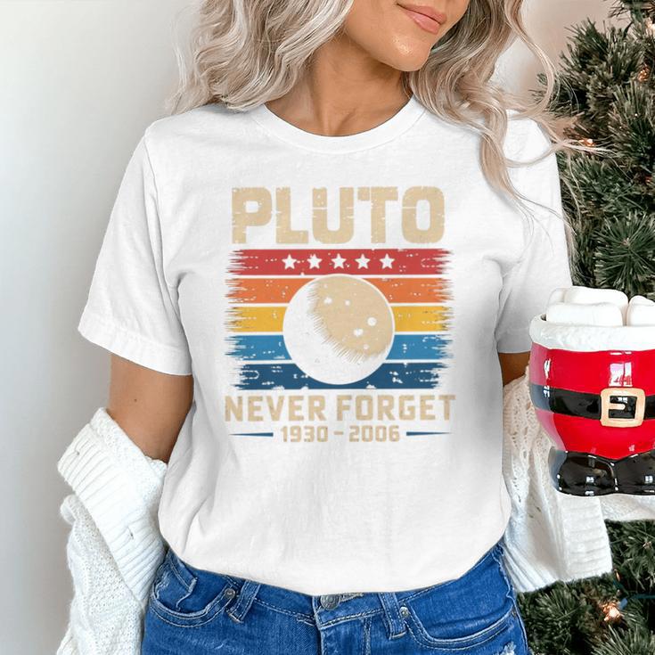 Pluto Never Forget Space Nostalgia Astronomy Humor Unisex T-Shirt Pluto Never Forget Space Nostalgia Astronomy Humor Unisex T-Shirt