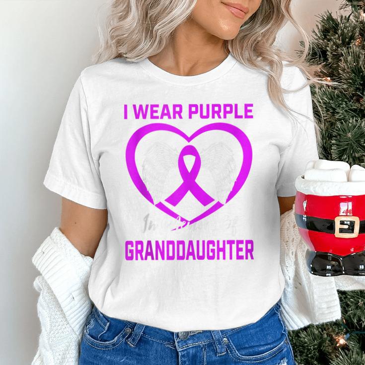 Purple In Memory Of Granddaughter Epilepsy Memorial Graphic Unisex T-Shirt Purple In Memory Of Granddaughter Epilepsy Memorial Graphic Unisex T-Shirt