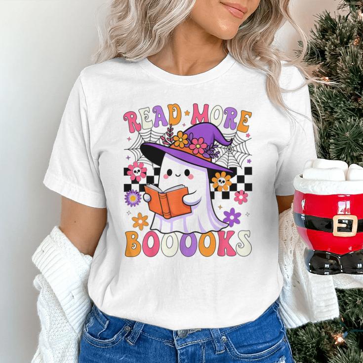 Read More Books Ghost Reading Book Teacher Halloween Unisex T-Shirt