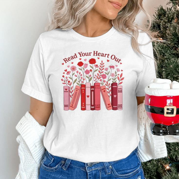 Read Your Heart Out Teacher Valentines Day Reading Book Unisex T-Shirt