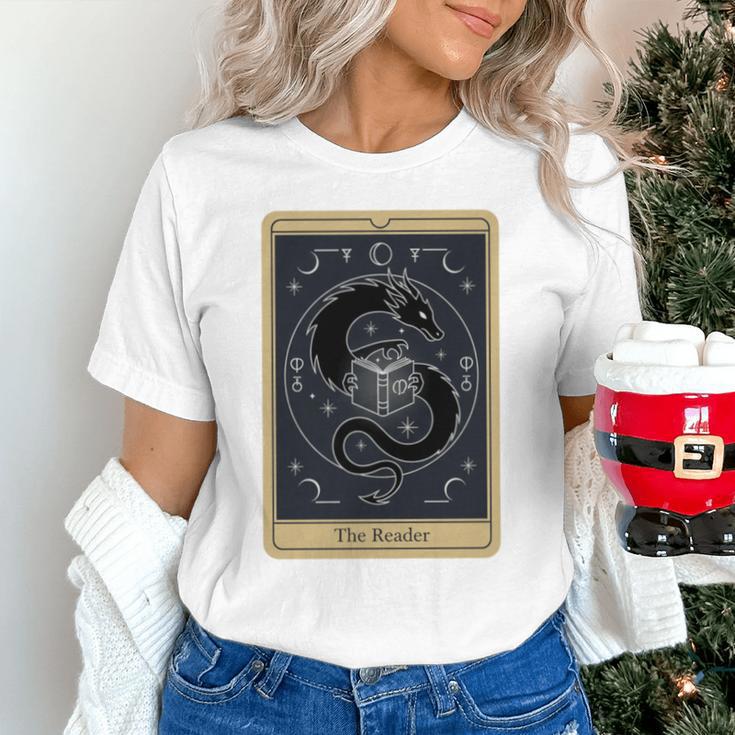 The Reader Tarot Card Mystic Dragon Book Magic Unisex T-Shirt The Reader Tarot Card Mystic Dragon Book Magic Unisex T-Shirt