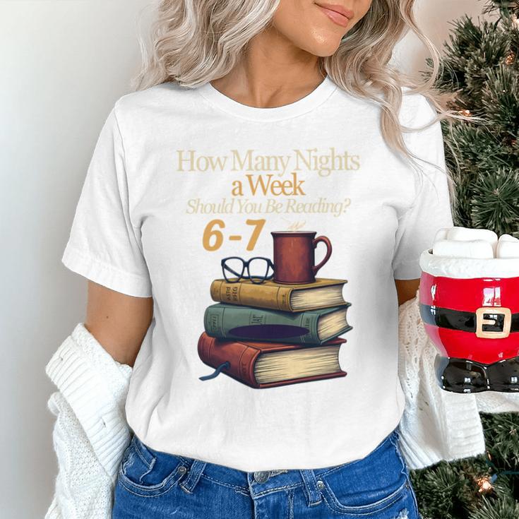 Reading 6 7 Nights Meme English Teacher Bookworm Books Unisex T-Shirt