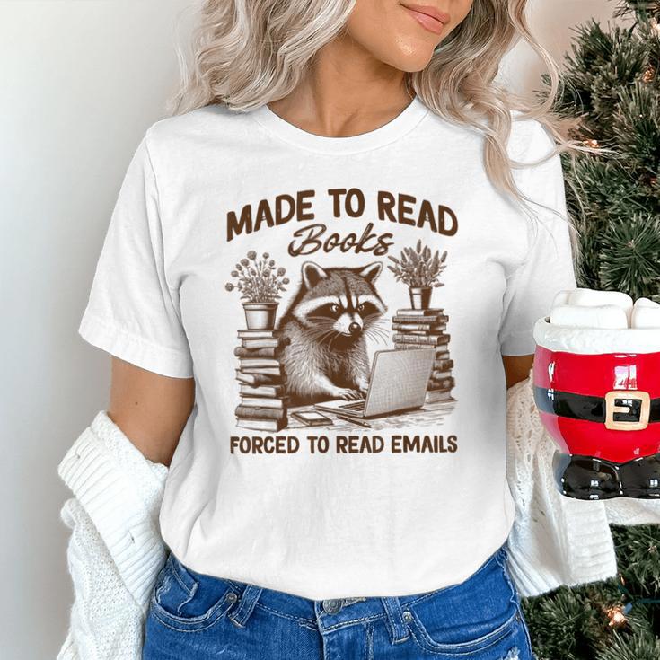 Reading Book Lover Made To Read Books Forces To Read Emails Unisex T-Shirt Reading Book Lover Made To Read Books Forces To Read Emails Unisex T-Shirt