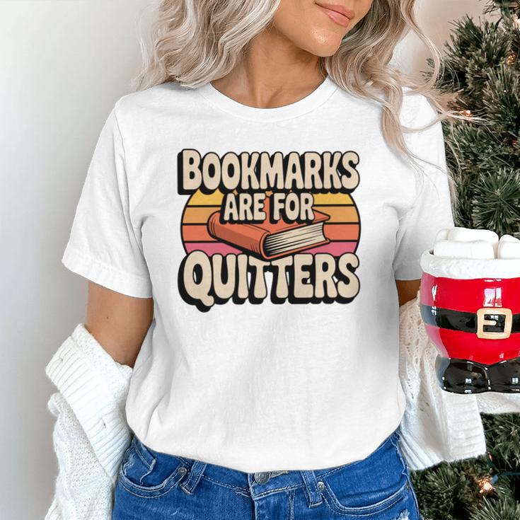Reading Bookmarks Are For Quitters Reader Book Lovers Unisex T-Shirt Reading Bookmarks Are For Quitters Reader Book Lovers Unisex T-Shirt