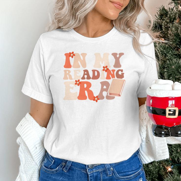 In My Reading Era Groovy Book Lovers Library Reading Women Unisex T-Shirt In My Reading Era Groovy Book Lovers Library Reading Women Unisex T-Shirt