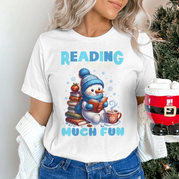 Reading Is Snow Much Fun Christmas Xmas Book Reading Unisex T-Shirt