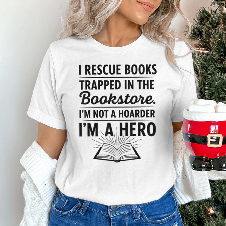 I Rescue Books Trapped In The Bookstore Sarcastic Unisex T-Shirt