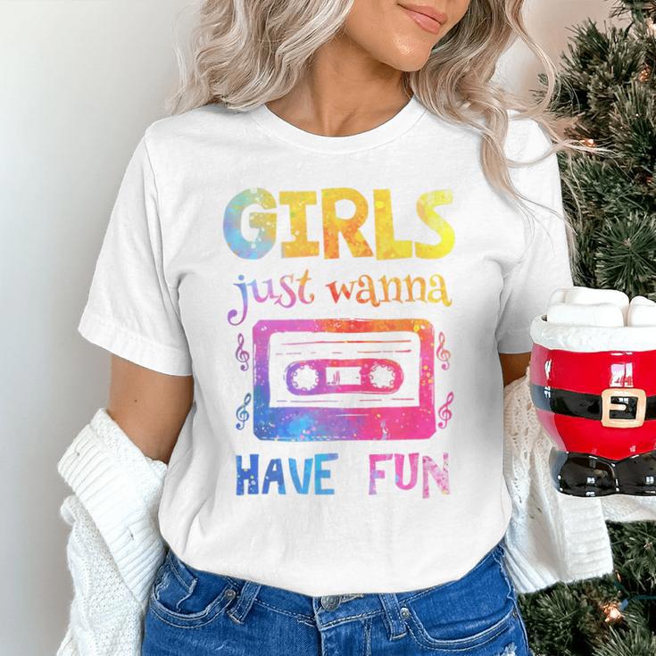 Retro Girls Just Wanna Have Fun Nostalgia 1980s 80's Premium Tri-Blend Unisex T-Shirt