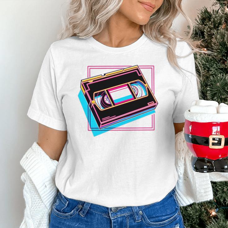 Retro VHS Vaporwave Video Cassette Nostalgia Geek Chic Premium Tri-Blend Unisex T-Shirt