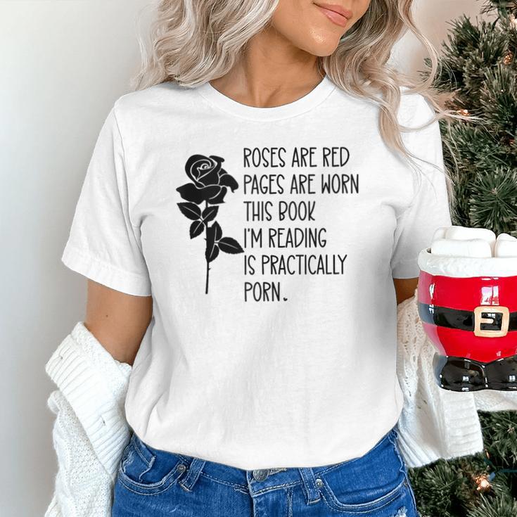 Roses Are Red Pages Are Worn Spicy Book Reading Smut Reader Unisex T-Shirt Roses Are Red Pages Are Worn Spicy Book Reading Smut Reader Unisex T-Shirt