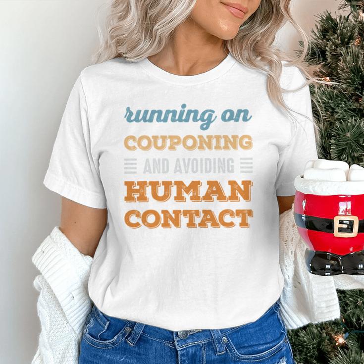 Running On Couponing Social Introvert Humor Vintage Unisex T-Shirt Running On Couponing Social Introvert Humor Vintage Unisex T-Shirt