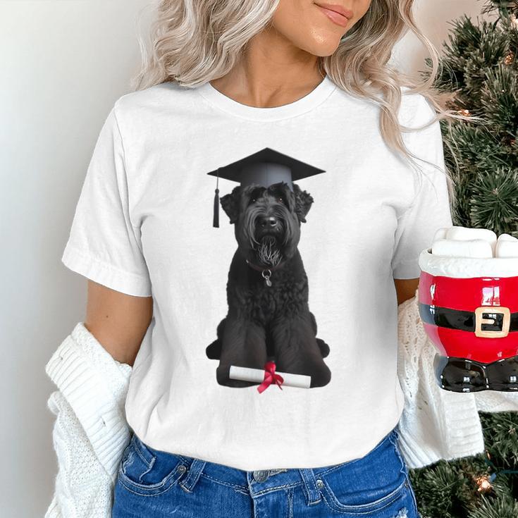 Russian Terrier Dog Graduation Cap Graduate Owner Grad Unisex T-Shirt