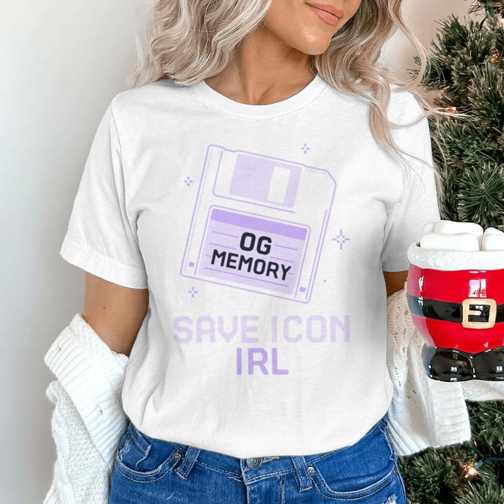 Save Icon IRL Retro Tech Humor Floppy Disk 90s Nostalgia Unisex T-Shirt