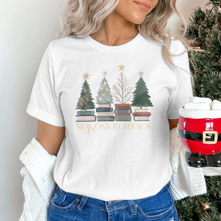 Seasons Readings Christmas Tree Book Lover Unisex T-Shirt Seasons Readings Christmas Tree Book Lover Unisex T-Shirt
