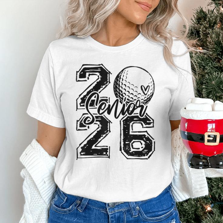 Senior 2026 Golf Player Heart Graduation Girls Teens Unisex T-Shirt