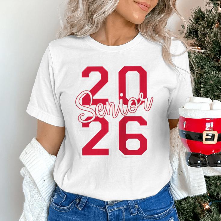 Senior 2026 Graduation Varsity Red Letters On The Back Unisex T-Shirt