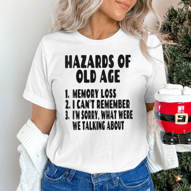 Senior Citizen Memory Loss Joke Hazards Of Old Age Unisex T-Shirt