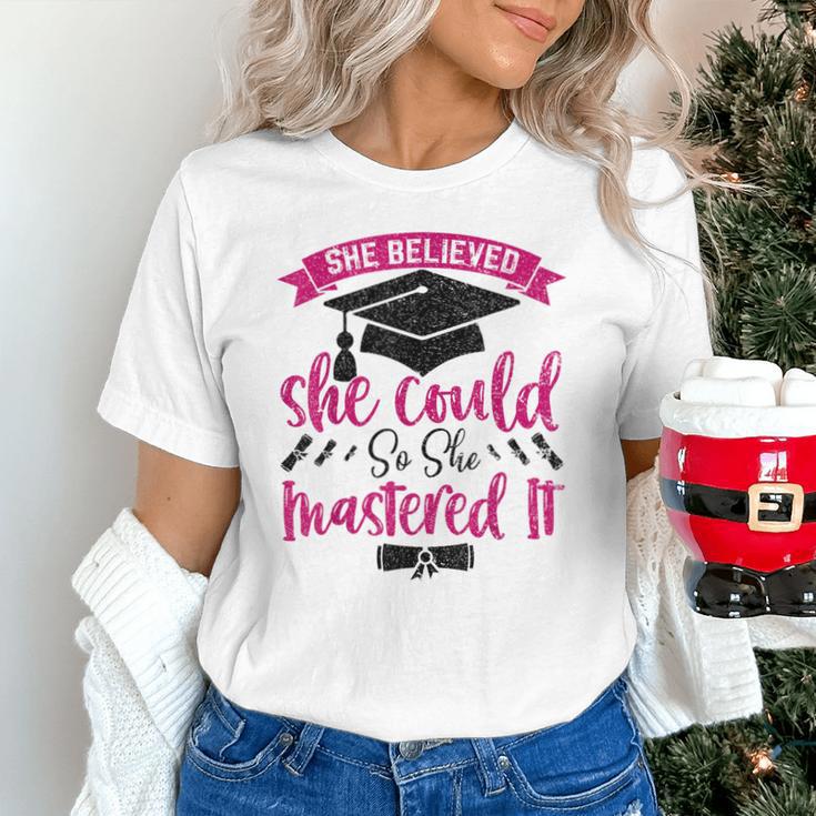 She Believed She Could So She Mastered It Graduation Unisex T-Shirt