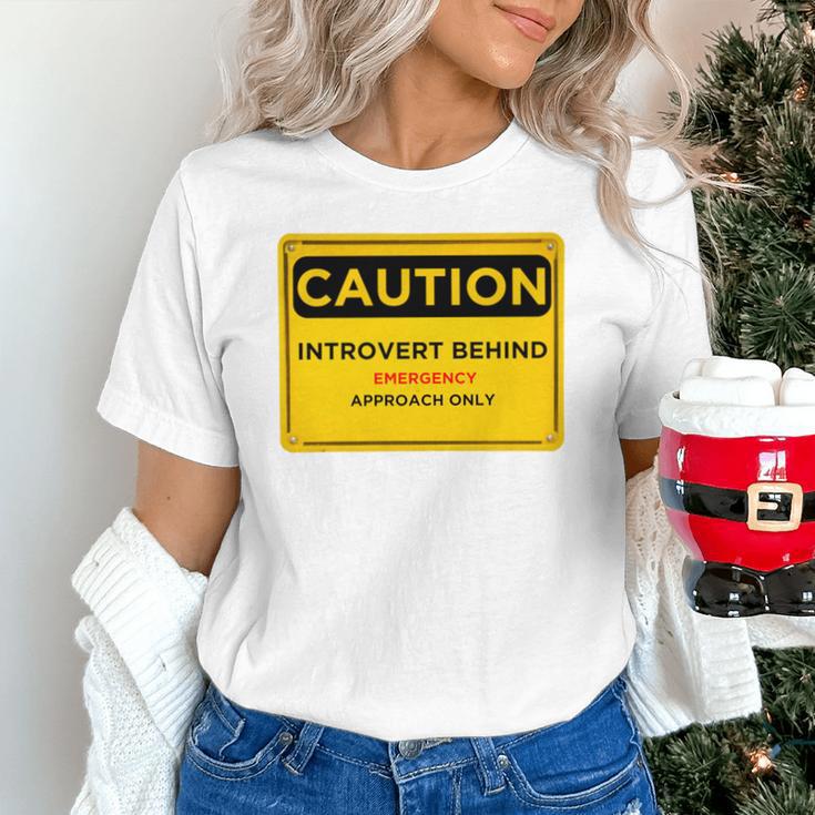 A Simple Yellow Warning Sign For Introvert Unisex T-Shirt