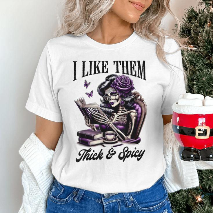 Smut Reader Spicy Book Romance I Like Them Thick & Spicy Unisex T-Shirt