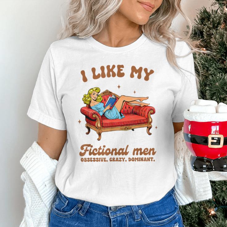Smutty Book Lover I Like My Fictional Men Spicy Book Unisex T-Shirt