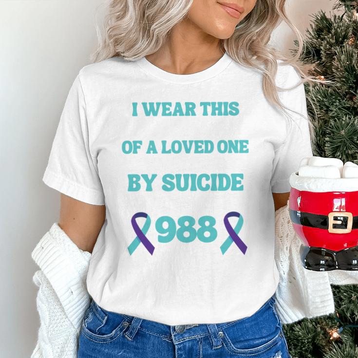 Suicide Prevention 988 Hotline In Memory Of Loved One Unisex T-Shirt