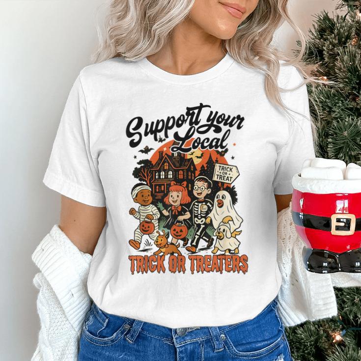 Support Your Local Trick Or Treaters Retro Spooky Nostalgia Unisex T-Shirt