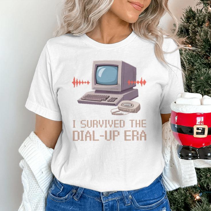 I Survived The Dial-Up Era Retro 90s Nostalgia Premium Tri-Blend Unisex T-Shirt