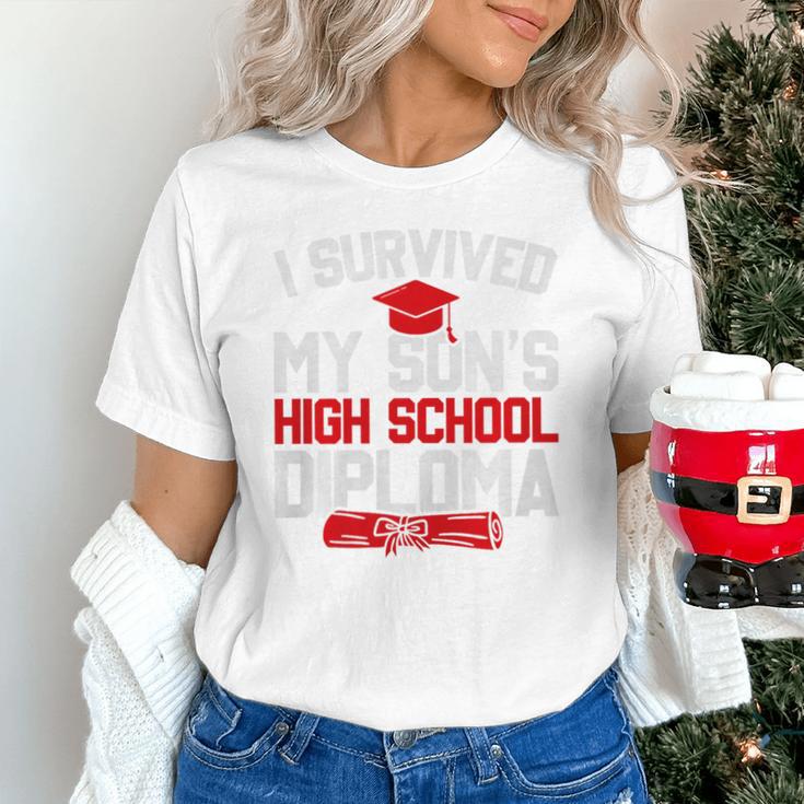 I Survived My Son's High School Diploma Graduation Premium Unisex T-Shirt