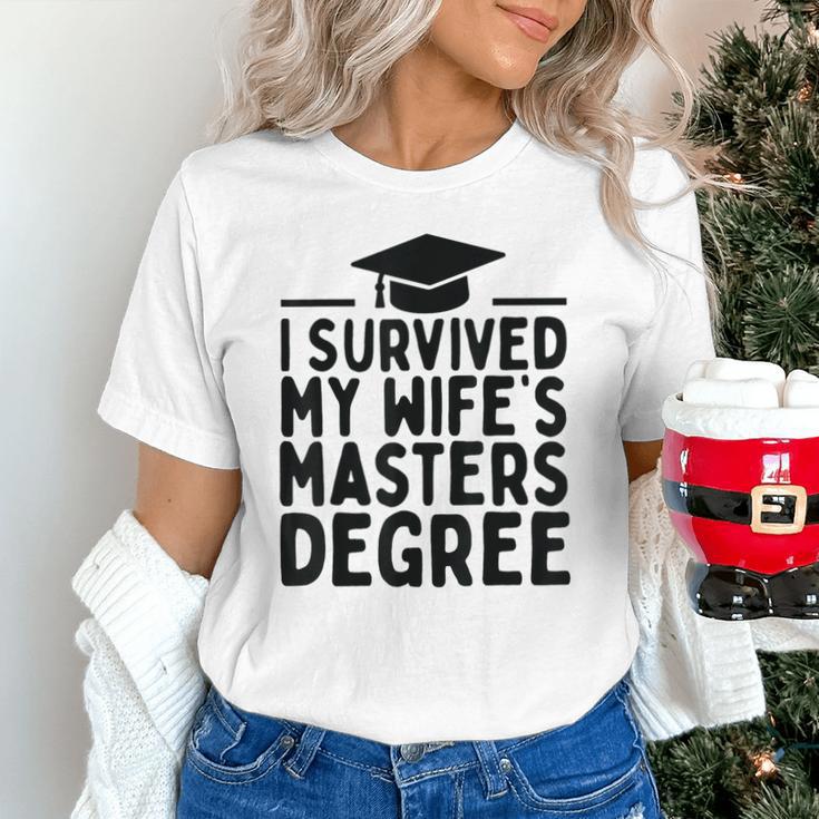 I Survived My Wife's Masters Degree Graduation Class Of 2025 Unisex T-Shirt