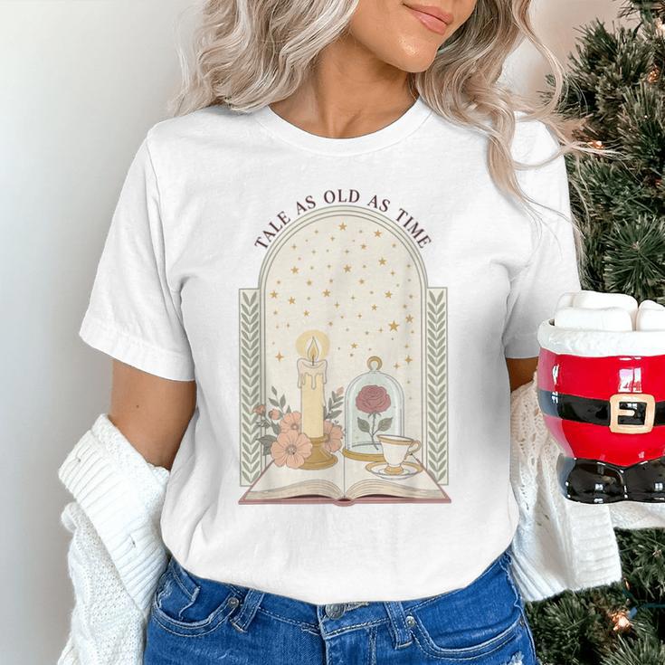 Tale As Old As Time Rose Candle And Book Unisex T-Shirt Tale As Old As Time Rose Candle And Book Unisex T-Shirt