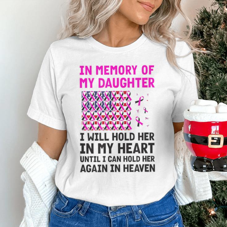 USA Flag With Pink And Black Ribbon In Memory Of My Daughter For Women Men Unisex T-Shirt USA Flag With Pink And Black Ribbon In Memory Of My Daughter For Women Men Unisex T-Shirt