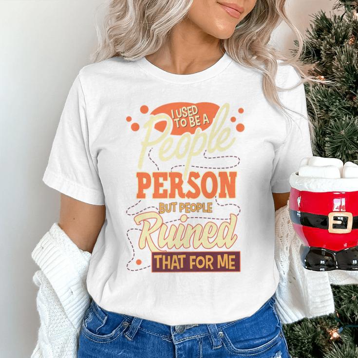I Used To Be a People Person Antisocial Introvert Premium Unisex T-Shirt