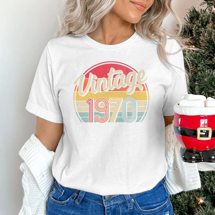 Vintage 1970 Retro Style 70's Born Nostalgia Vibe Birthday Premium Tri-Blend Unisex T-Shirt