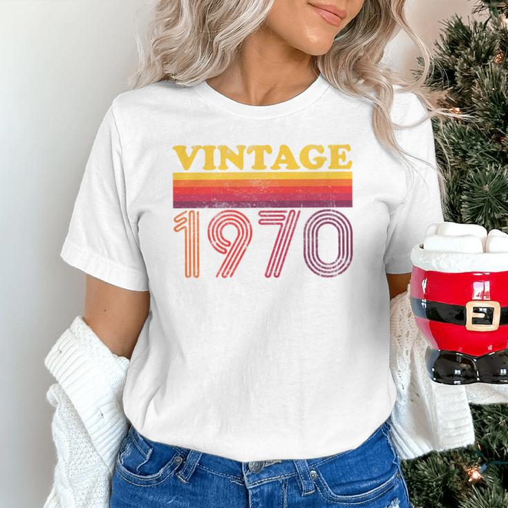 Vintage 1970 Retro Style 70's Born Nostalgia Vibes Birthday Premium Tri-Blend Unisex T-Shirt