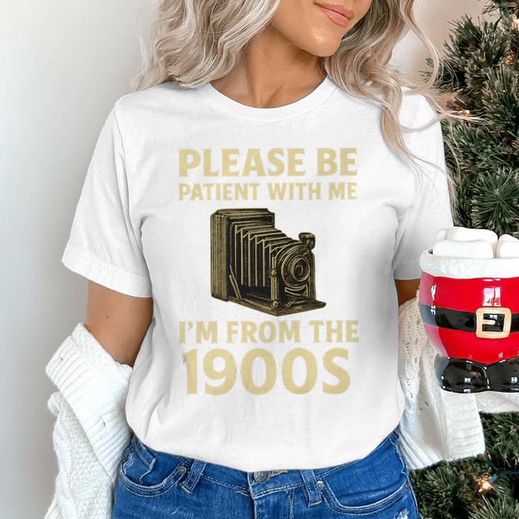 Vintage Please Be Patient With Me I'm From The 1900s Camera Premium Unisex T-Shirt